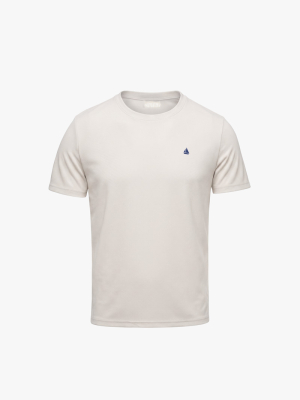 Áo Thun Rayon In Logo Chiếc Thuyền Form Slimfit AT190 Màu Be