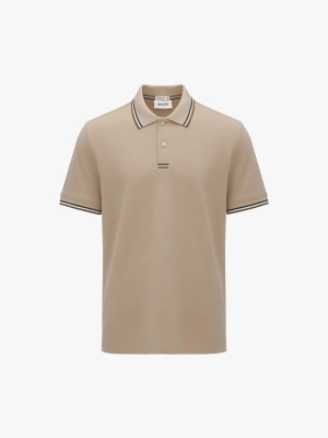 Áo Polo Signature Stripe Trơn Form Regular PO193 Màu Be