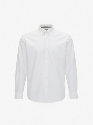 Áo Sơ Mi Oxford Signature Stripe Form Regular SM209 Màu Trắng