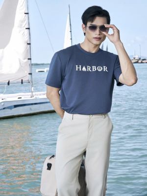 Áo Thun Cổ Tròn In Chữ Harbor Form Relaxed AT193