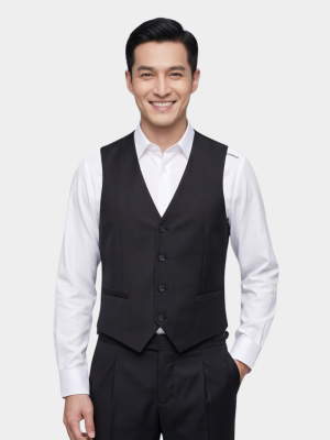 Áo Gile Trơn 4 Nút Form Slimfit AG036