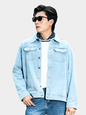 Áo Khoác Jean Trơn Túi Hộp 2 Bên Form Regular AK077