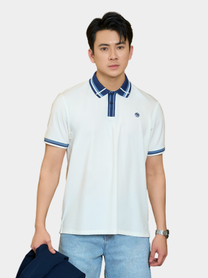 Áo Polo Rayon In Logo Tròn 4M Form Regular PO160