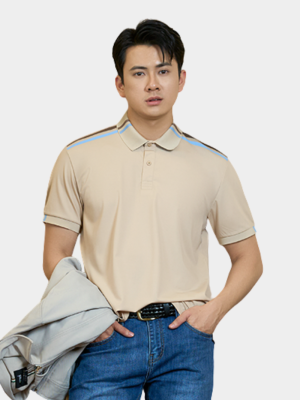 Áo Polo Rayon Phối 2 Sọc Ở Vai Form Regular PO158