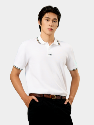 Áo Polo Signature Stripe Trơn Form Regular PO193