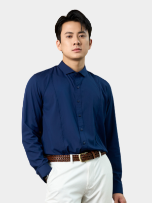 Áo Sơ Mi Diễu Ly Hạn Chế Nhăn Wrinkle X Thêu Peakhour Form Slimfit SM182