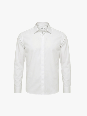 Áo Sơ Mi Herringbone Nẹp Dấu Khuy Form Regular SM211