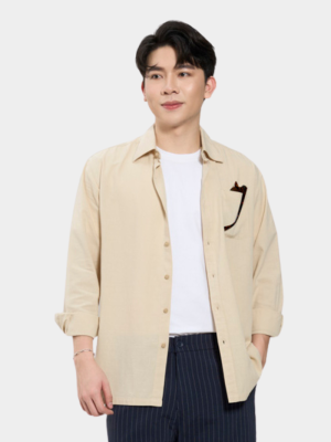 Áo Sơ Mi Linen Thêu Logo Cánh Buồm Phía Sau Form Relaxed SM208