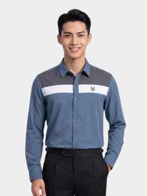 Áo Sơ Mi Regular Phối Màu SM129