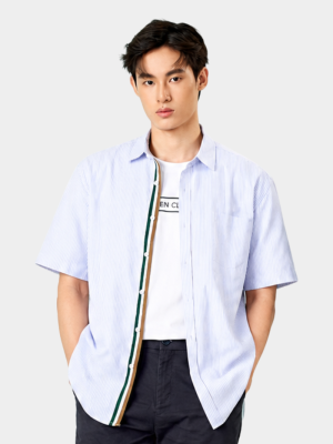 Áo Sơ Mi Signature Stripe Sọc Tay Ngắn Form Regular SM210