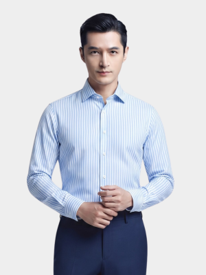 Áo Sơ Mi Sọc Thêu Logo Ngựa Form Regular SM202