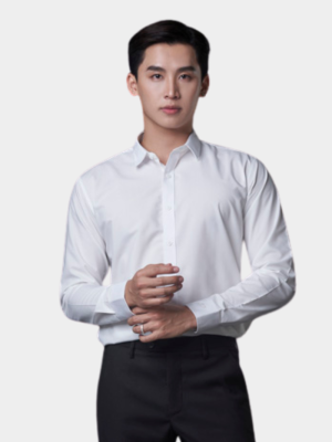 Áo Sơ Mi Trơn Vải Modal Ít Nhăn Form Slimfit SM079