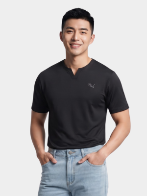 Áo Thun Rayon Cổ V Thêu Chữ Beyond Daily Form Regular AT195