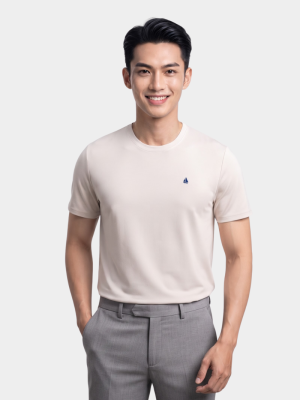 Áo Thun Rayon In Logo Chiếc Thuyền Form Slimfit AT190