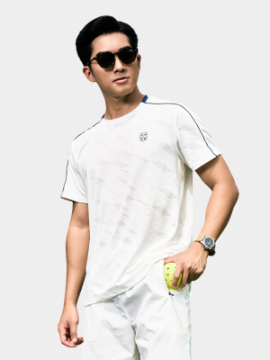 Áo Thun Thể Thao Cổ Phối 2 Màu Form Regular AT176