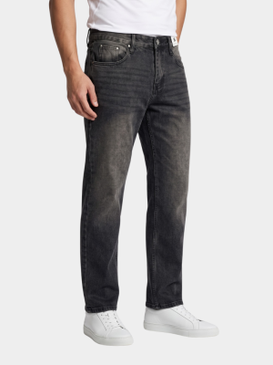 Quần Jeans Trơn Form Straight QJ132 Màu Xám