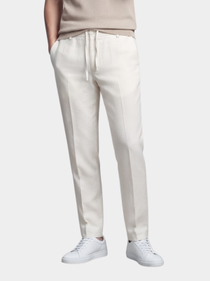Quần Linen Trơn 1 Cơi Form Straight QK035