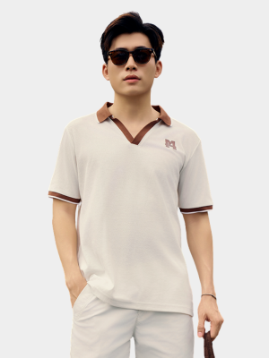 Áo Polo Cổ Tim In Chữ M Form Regular PO147