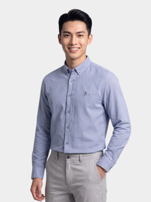 Áo Sơ Mi Oxford Cổ Button-Down Thêu Ngực Form Regular SM149