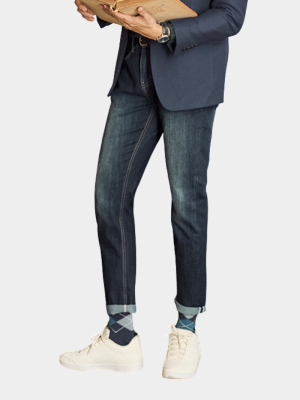 Quần Jeans Thêu 4MEN Club Rã Túi Sau Form Slimfit QJ105