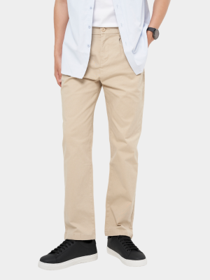 Quần Kaki Signature Stripe Trơn Form Regular QK036