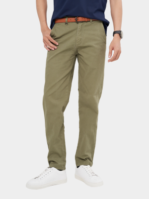 Quần Kaki Trơn Signature Gắn Tag Kim Loại Form Slimfit QK028