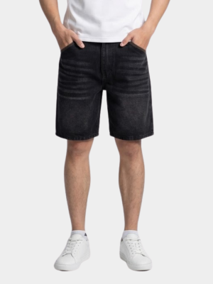 Quần Short Jean Thêu Logo Tròn 4M Premium Form Straight QS075