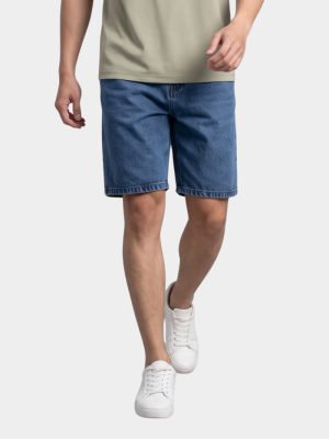 Quần Short Jean Wash Bạc Form Straight QS078