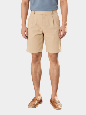Quần Short Linen Xếp Ly Form Straight QS070