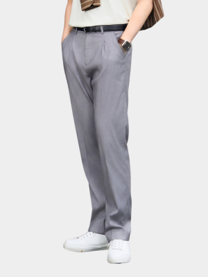 Quần Tây Trơn Xếp Ly Form Straight QT075