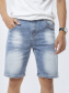 Quần Short Jean Regular Bermuda QS195 Màu Xanh Biển