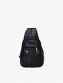 Túi đeo chéo dây kéo ngang đen TX008