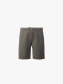 Quần Short Kaki Lưng Thun Gắn Nhãn Trang Trí Form Straight QS067 Màu Nâu Đậm