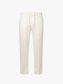 Quần Linen Trơn 1 Cơi Form Straight QK035 Màu Trắng Kem