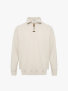 Áo Sweatshirt Trơn Dây Kéo Form Regular AS006 Màu Be Nhạt