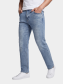 Quần Jean Phối Dây Sọc 2 Bên Sườn Form Straight Xanh QJ130 Màu Xanh