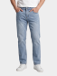 Quần Jeans Thêu 3 Sọc Ở Túi Form Straight QJ128 Màu Xanh