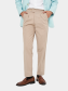 Quần Tây Sidetab Gắn Dây 3 Sọc Form Slimfit QT065 Màu Be