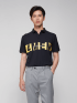 Áo Polo Ngực In Chữ 4MEN PO008 Màu Đen
