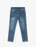 Quần Jeans Xanh Slimfit Rách QJ073 Màu Xanh