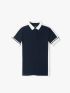 Áo Polo Mắt Chim Phối Vai Form Regular PO106 Màu Xanh Đen