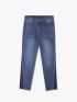 Quần Jeans Xanh Đậm Rã Tam Giác Ở Sườn Form Slimfit QJ091