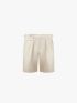 Quần Short Linen Sidetab Form Straight QS056 Màu Kem