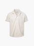 Áo Sơ Mi Linen Xám Thêu Hình Mỏ Neo 4M Form Regular SM186 Màu Xám
