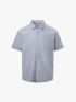 Áo Sơ Mi Tay Ngắn Oxford Thêu 4M Ở Túi Form Regular SM191 Màu Xám
