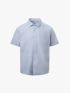Áo Sơ Mi Tay Ngắn Oxford Thêu 4M Ở Túi Form Regular SM191 Màu Xanh Biển