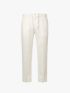 Quần Linen Trơn 1 Cơi Form Straight QK035 Màu Trắng Kem