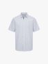 Áo Sơ Mi Signature Stripe Sọc Tay Ngắn Form Regular SM210 Mùa Sọc Xanh Biển