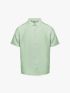 Áo Sơ Mi Linen Xước Ngắn Tay Form Regular SM203 Xanh Bạc Hà