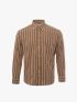 Áo Sơ Mi Sọc Cổ Button Down Form Relaxed SM212 Màu Nâu